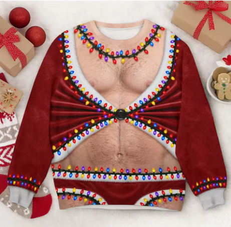 Zabawny Świąteczny Sweter