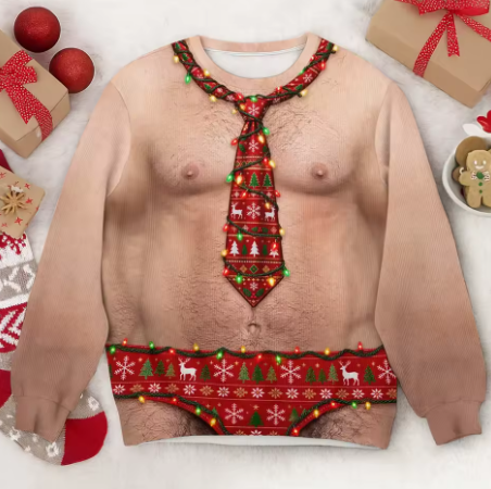 Zabawny Świąteczny Sweter